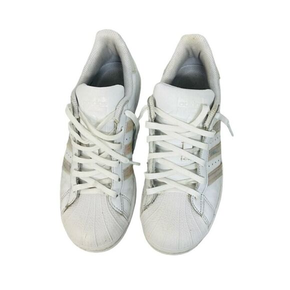 Adidas 3 Strip Metallic Foil ART 789002 Hard Shell White Size 5 - Picture 6 of 7